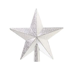 Star Christmas Tree Topper Silver 20cm