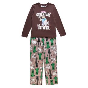 Minecraft Boys' Knit and Flannelette Pyjama Set