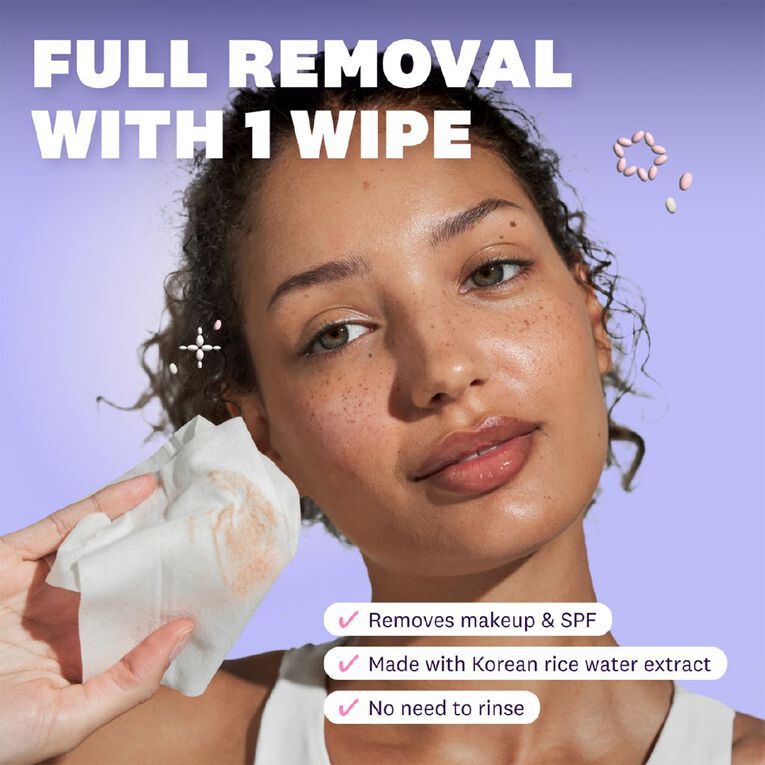 The Face Shop Rice Water Bright Cleansing Wipes 50 Pack, , hi-res
