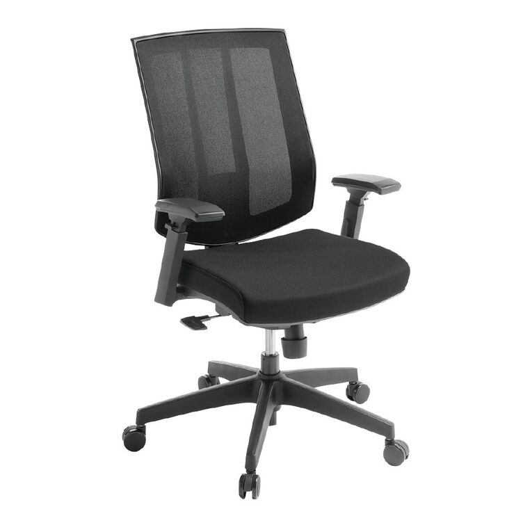 Eden Eden Rally Synchro Highback Mesh Chair with Arms Black, , hi-res