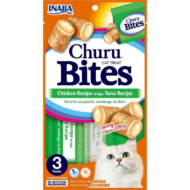 Inaba Churu Cat Bites Chicken & Tuna Recipe 3 Pack 30g