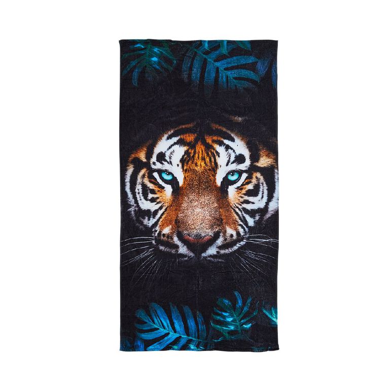 Living & Co Tiger Printed Beach Towel 75cm x 150cm 75cm x 150cm The