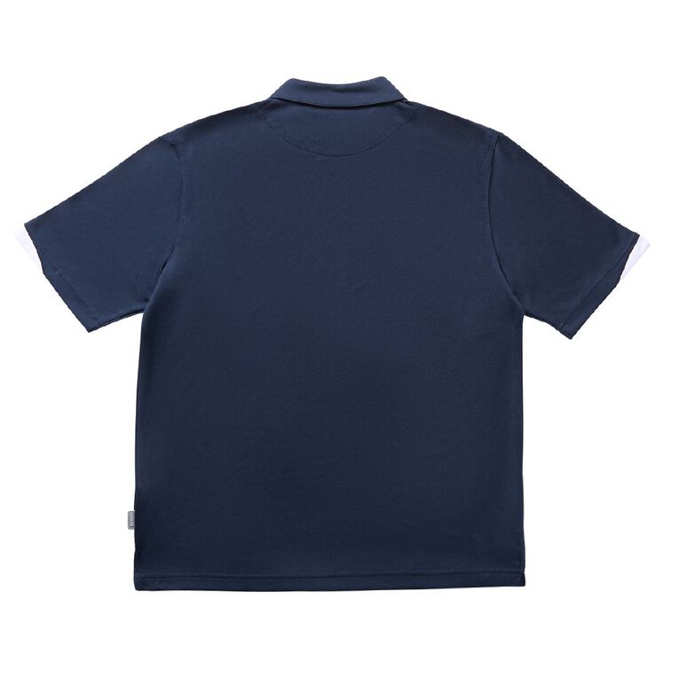 Schooltex Pegasus Bay Short Sleeve Polo with Embroidery, Navy/White, hi-res