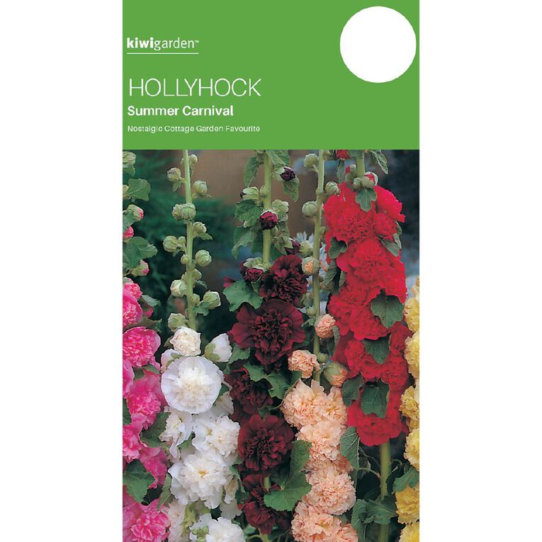 Kiwi Garden Hollyhock Summer Seeds, , hi-res