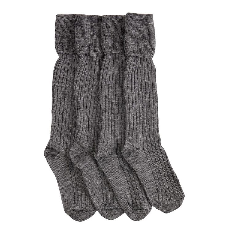 Schooltex School Socks 2 Pack, Grey Mid, hi-res