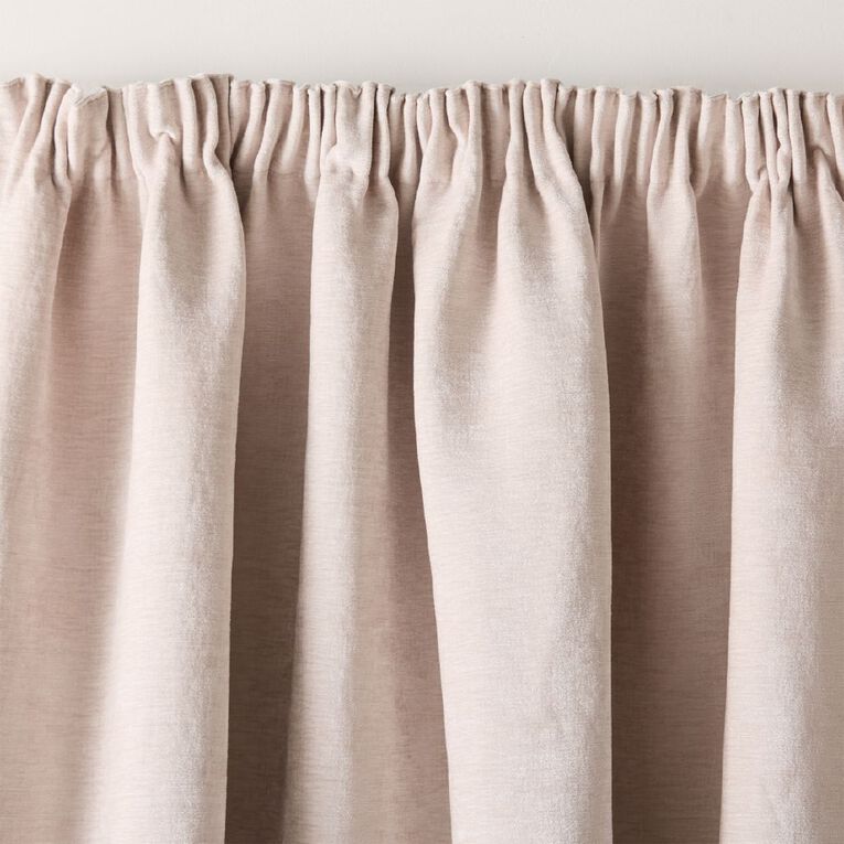Living & Co Luxe Curtains Natural 230-330cm Wide/160cm Drop, , hi-res