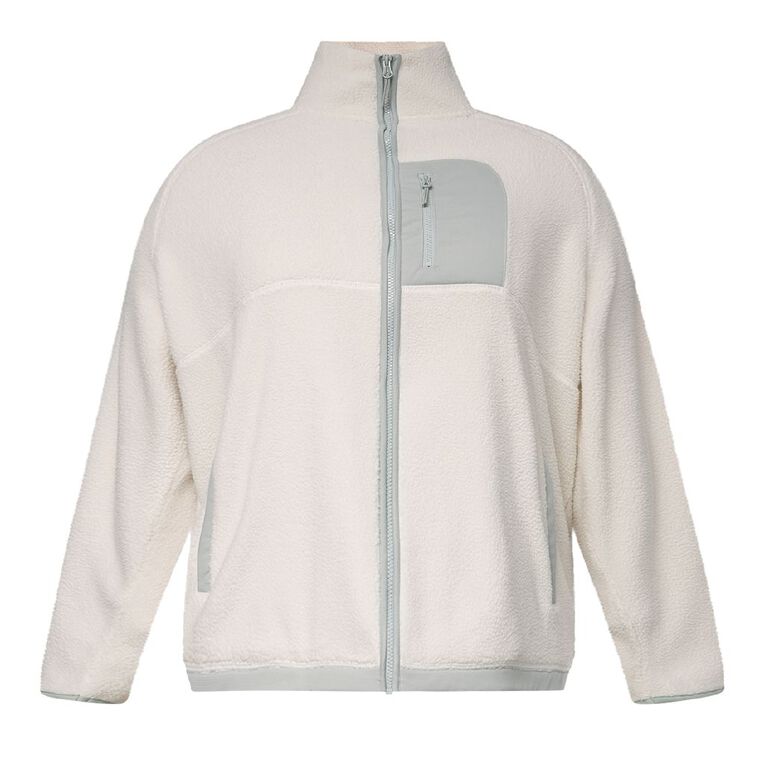H&H Curve Women's Long Sleeve Polar Fleece, Cream, hi-res