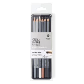 Winsor & Newton Studio Sketching Pencils in Tin 6 Pack