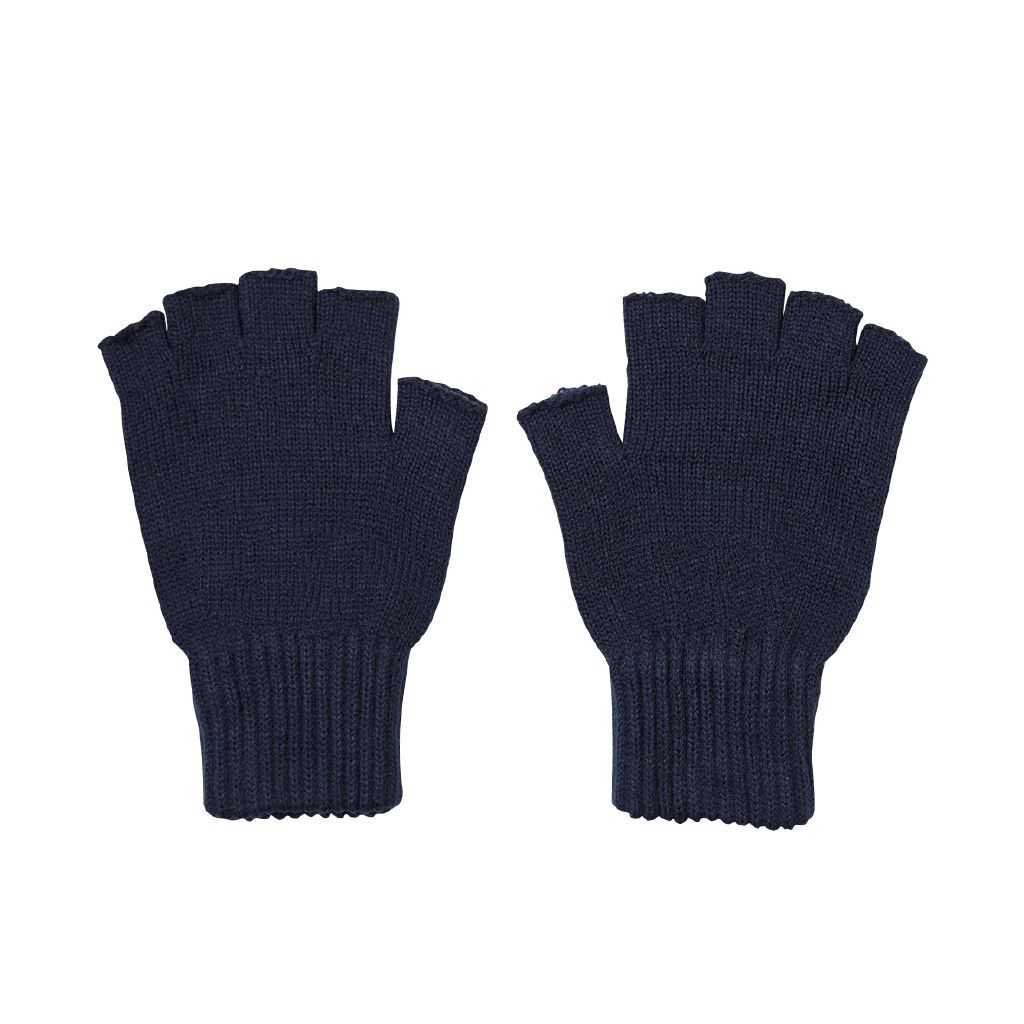 H&H Adults' Half Finger Gloves Blue Dark | The Warehouse