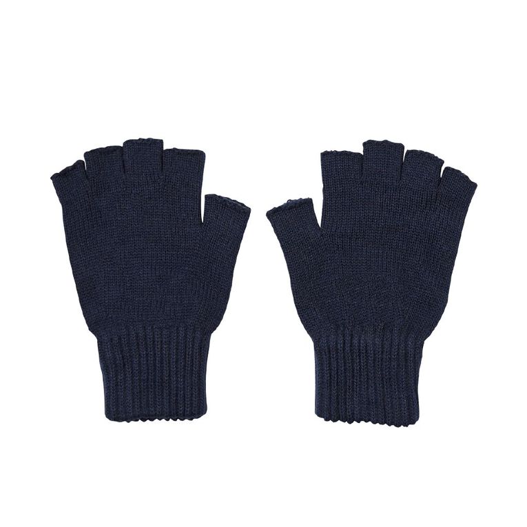 H&H Adults' Half Finger Gloves, Blue Dark, hi-res