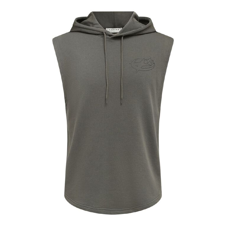 Garage Men's Hooded Muscle, Grey Dark, hi-res
