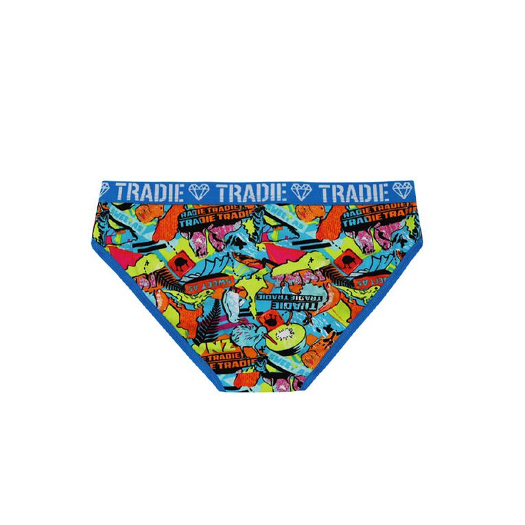 Tradie Girls' Christmas Cracker Bikini Briefs 2 Pack, Blue Light, hi-res