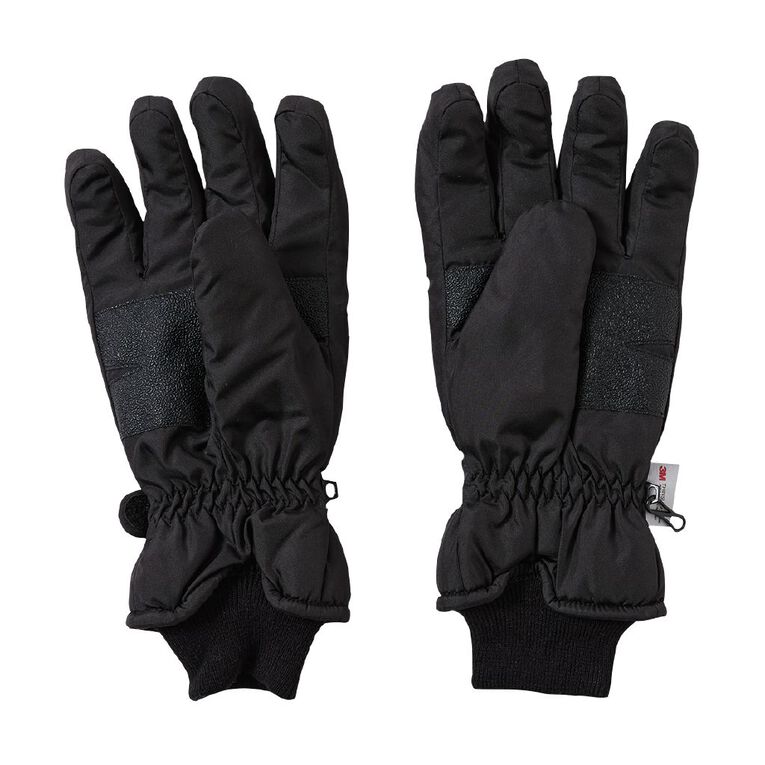 H&H Men's Padded Gloves, Black, hi-res
