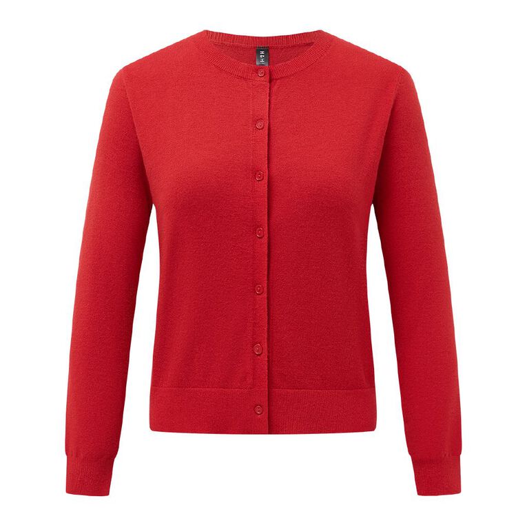 H&H Women's Essential Cardigan, Red, hi-res