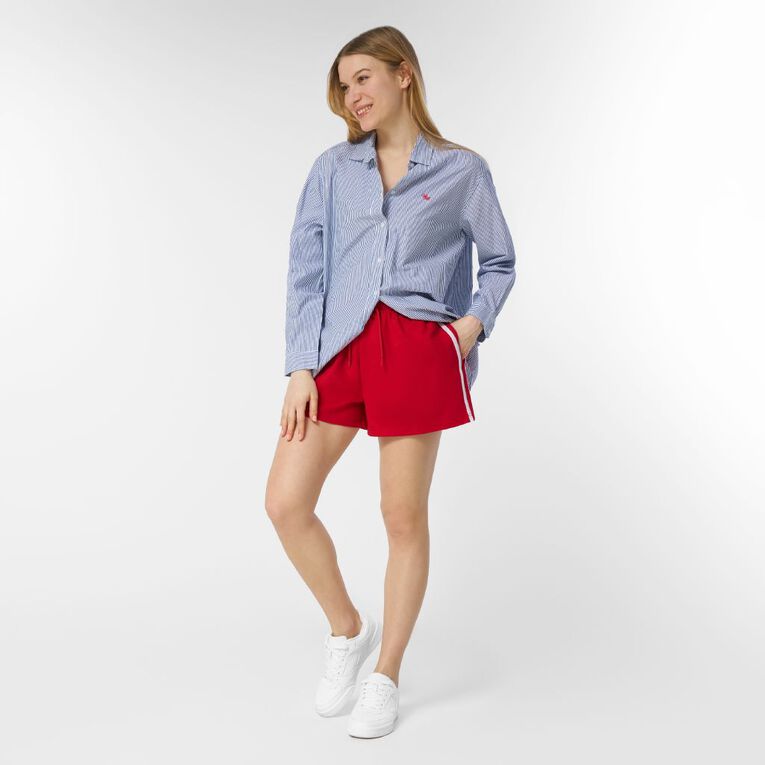 H&H Women's Sporty Short with Stripe, Red, hi-res
