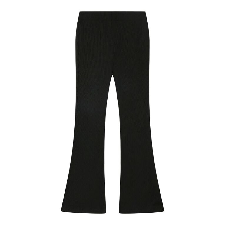 Young Original Rib Flare Leggings, Black, hi-res