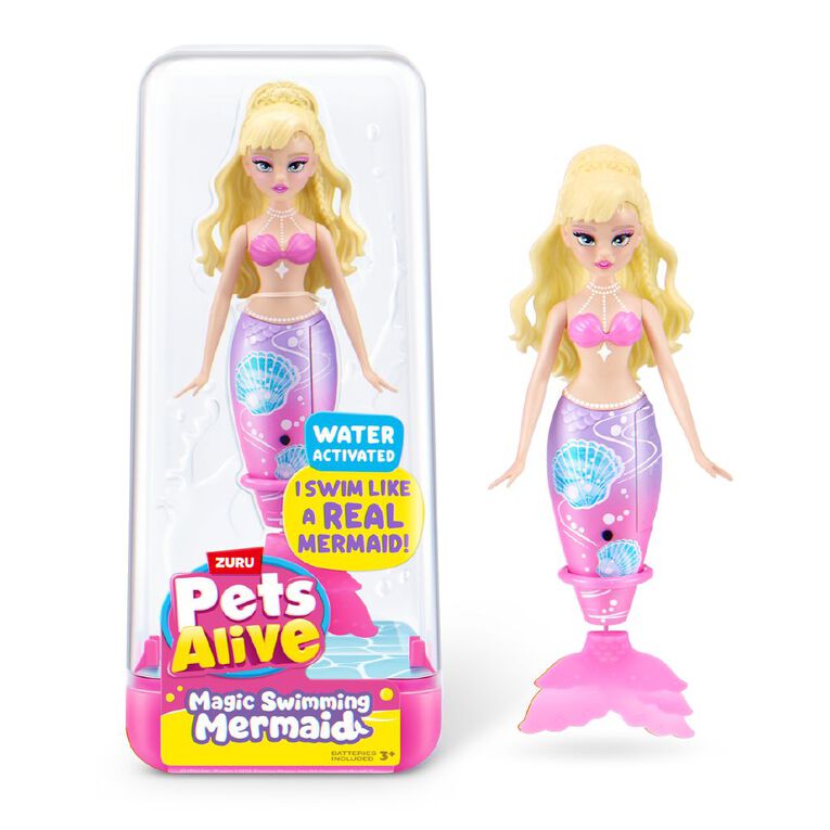 Zuru Pets Alive Water Activated Swimming Mermaid Series 1, , hi-res