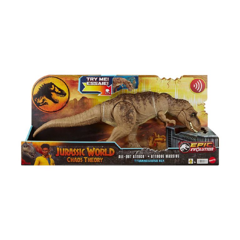 Jurassic World All Out Attack Feature T-Rex, , hi-res