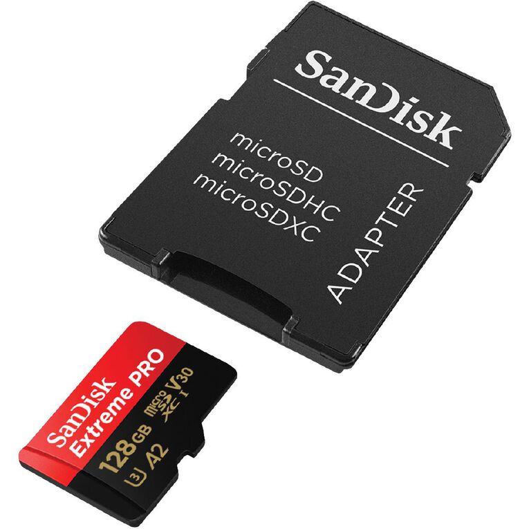 Sandisk Extreme Pro 128GB MicroSD Card, , hi-res