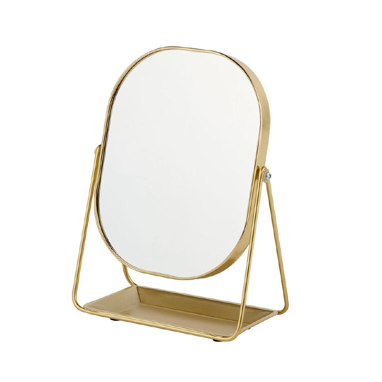 Living & Co Vanity Flip Mirror Gold, , hi-res