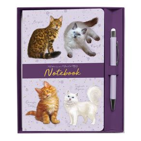 Patricia MacCarthy Cats Notebook and Pen
