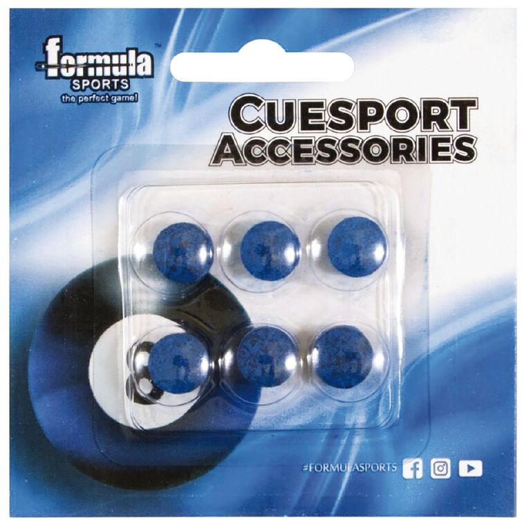 Formula Sports Blue Stick On Cue Tips 10mm  6 Pack, , hi-res