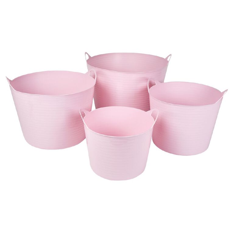 Living & Co Flexi Tub Pink 26L, , hi-res