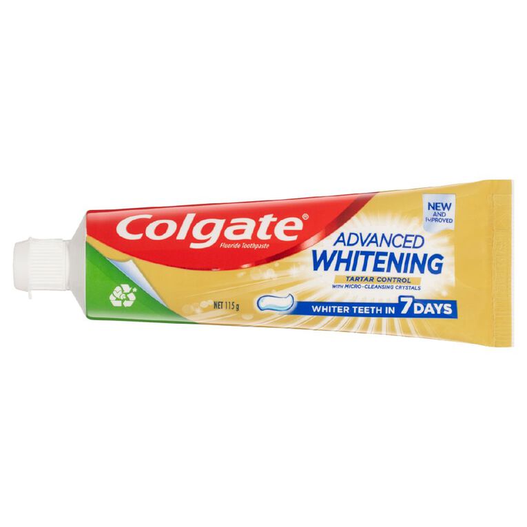 Colgate Advanced Whitening Tartar Control Toothpaste 115g, , hi-res