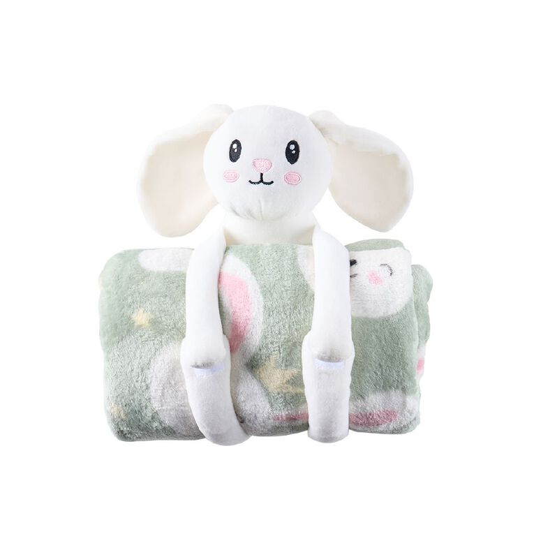 Living & Co Kids Blanket Buddy Bunny Multi-Coloured 127cm x 152cm, , hi-res