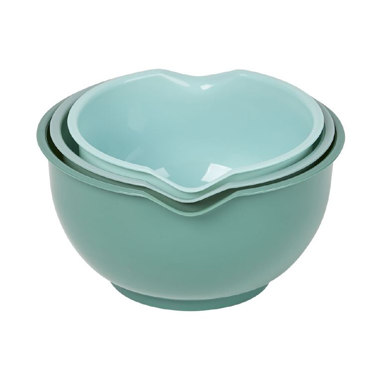 Living & Co Mixing Bowls Non-Slip Green, , hi-res