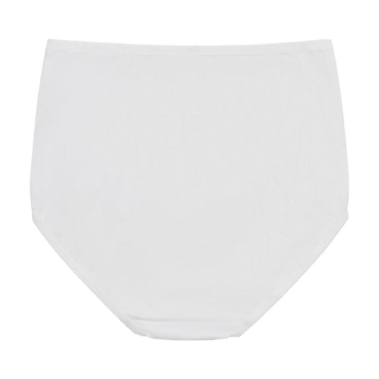 H&H Women's Cotton Full Briefs, White, hi-res
