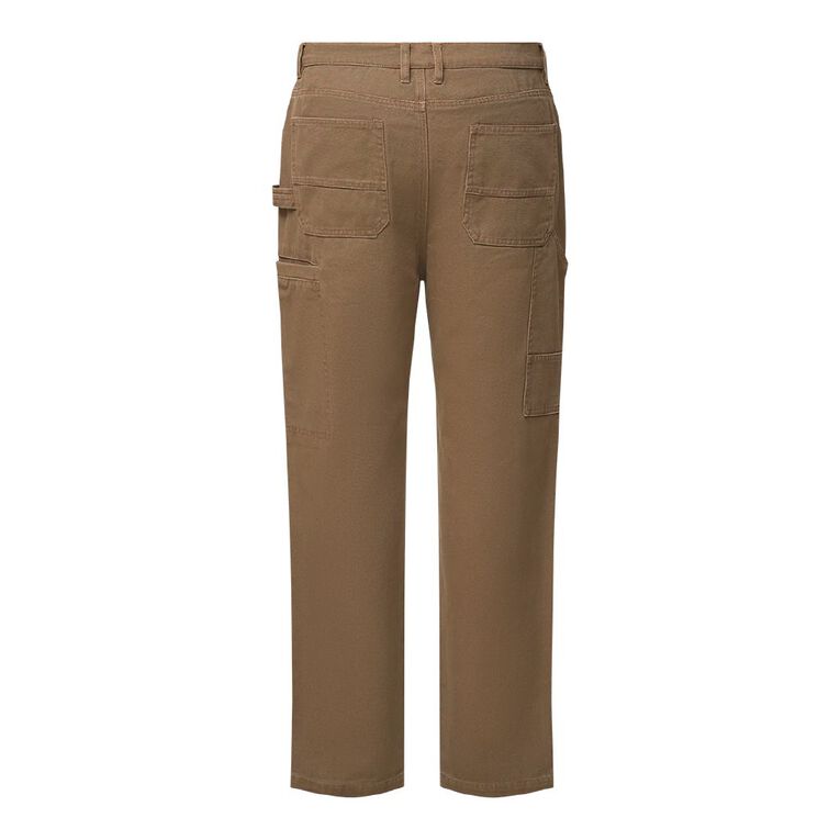 H&H Men's Relaxed Carpenter Pants, Brown Mid, hi-res