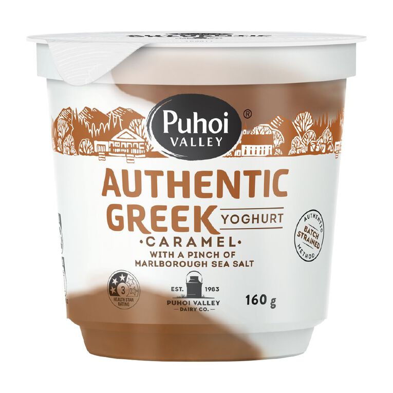 Puhoi Valley Greek Yoghurt Salted Caramel 160g