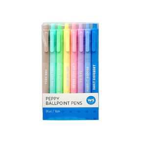 WS Peppy Ballpoint Pens 8 Pack