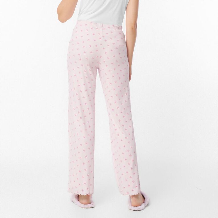 H&H Women's Pointelle Pyjama Pants, Pink Light, hi-res