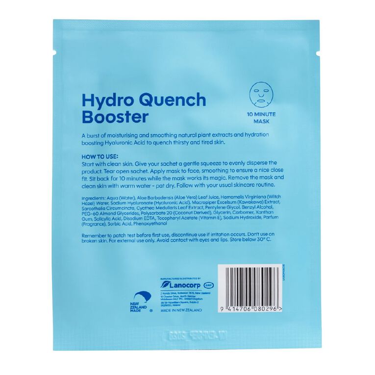 Poppi Hyaluronic Acid Hydro Quench Booster Sheet Mask 20G, , hi-res