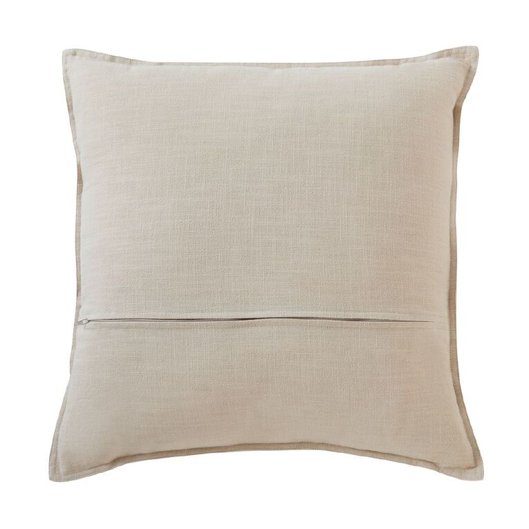 Living & Co Cushion Linen Rich Natural 50cm x 50cm, , hi-res