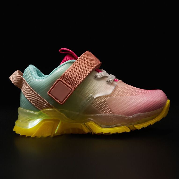 Active Intent Junior Kids' Tina Light Up Trainers, Pink, hi-res