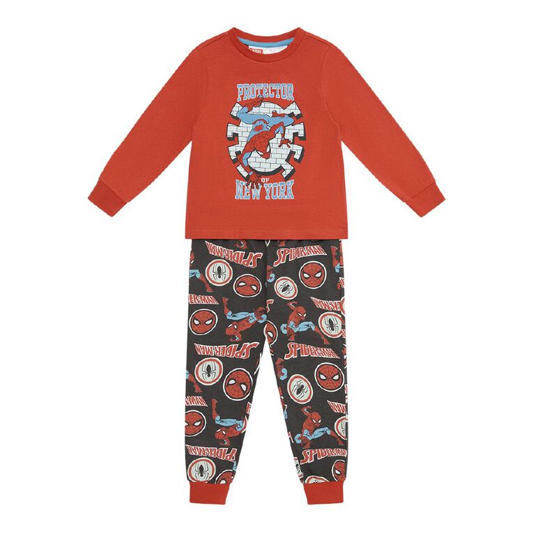 Spider-Man Boys' Knit 2 Pack Pyjama Set, Grey Dark, hi-res