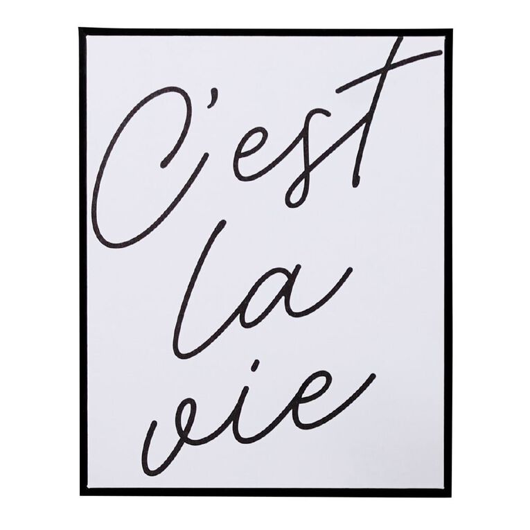 Living & Co C'est La Framed Canvas 40cm x 50cm, , hi-res