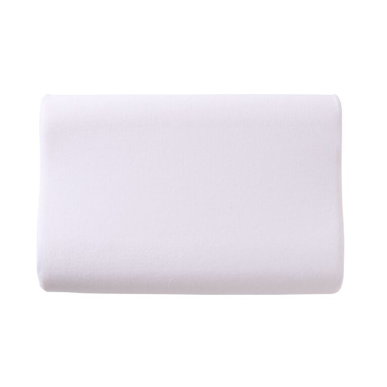 Living & Co Contour Memory Foam Pillow White 60cm x 40cm, , hi-res