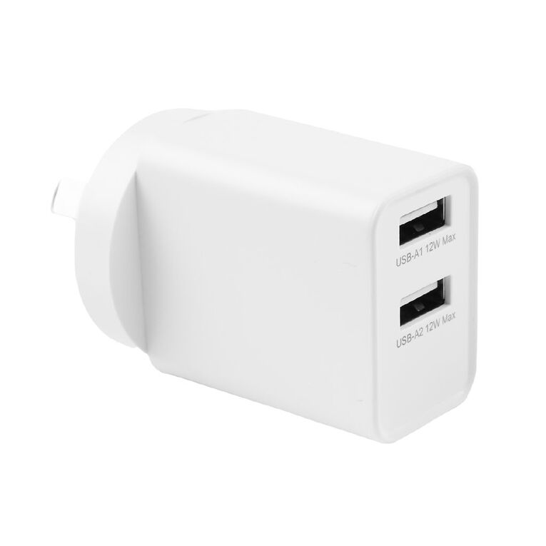 Tech.Inc 12W Dual USB-A Wall Charger TI0123B, , hi-res