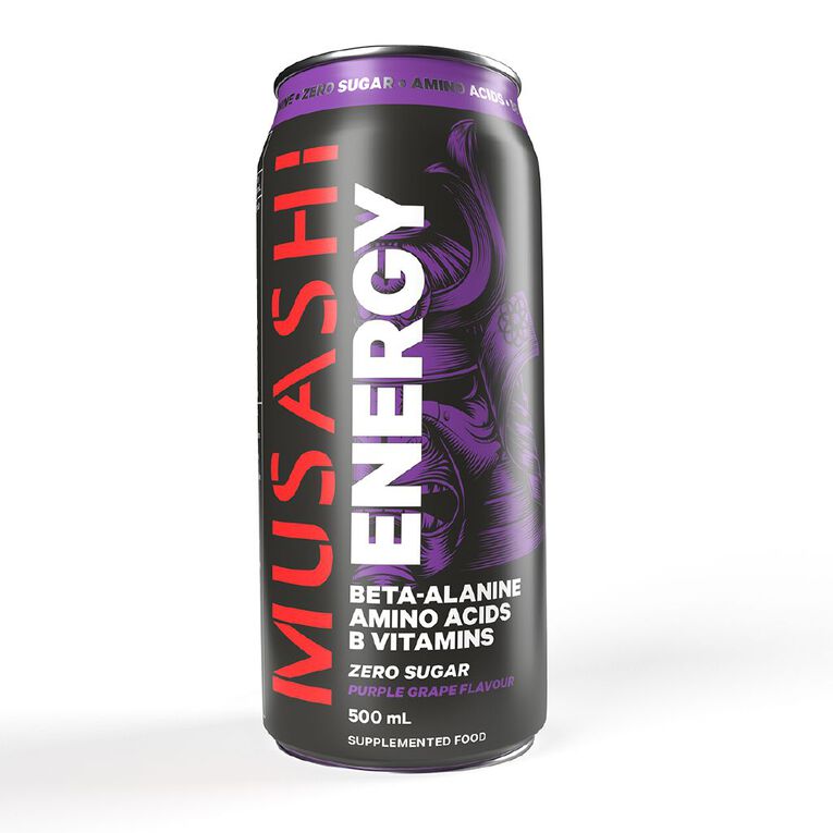 Musashi Energy Drink Purple Grape 500ml, , hi-res