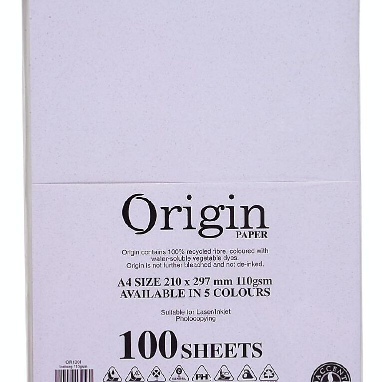 Direct Paper Recycled Paper 100gsm Iceberg A4 100 Pack, , hi-res