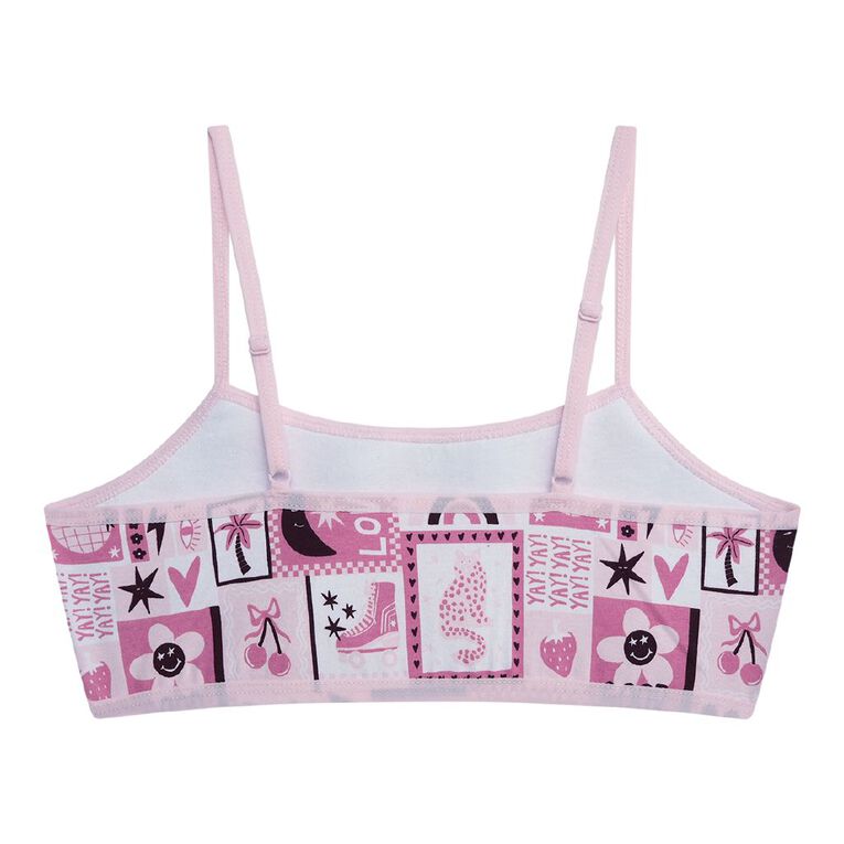 H&H Girls' Crop 2 Pack, Pink Mid, hi-res