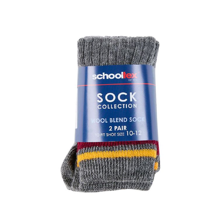 Schooltex Striped School Socks 2 Pack, Schooltex Sock A16, hi-res