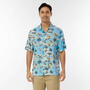 H&H Men's Short Sleeve Festive Shirt