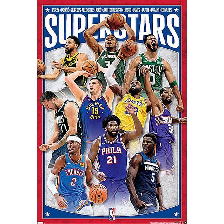NBA Stars 2024 Poster #36 Multi-Coloured A5, , hi-res