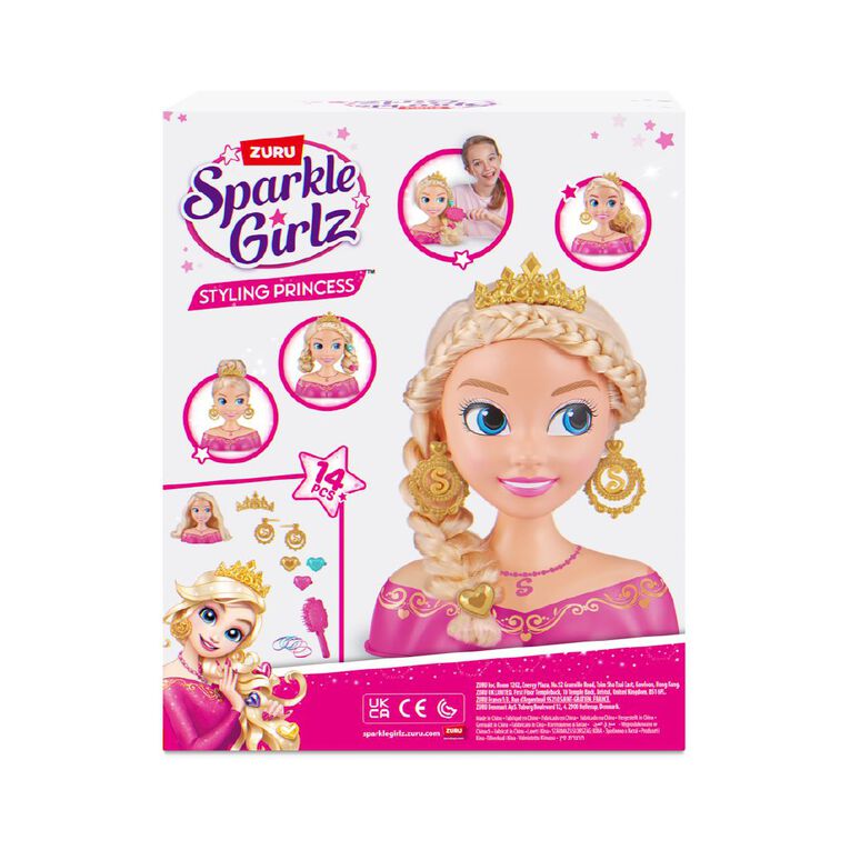 Zuru Sparkle Girlz Styling Heads Without Nail, , hi-res