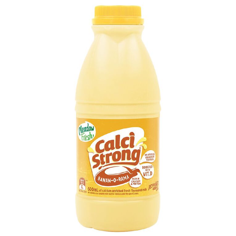Meadow Fresh Calci Strong Banana Fresh Flavoured Milk 600ml The Warehouse